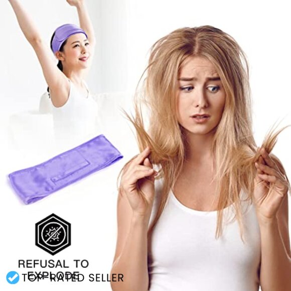 Silk Spa Headband Adjustable Ponytail Wrap for Face Washing Yoga Skincare main image 4